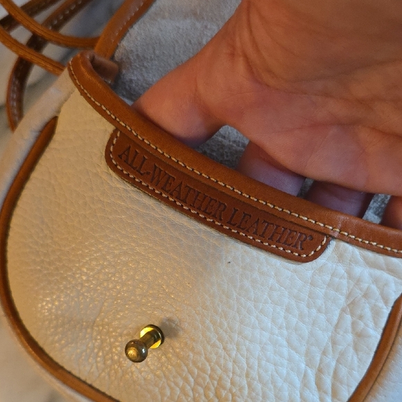 Dooney & Bourke Tiny Cream and Tan Leather Crossbody/belt Bag π - Picture 4 of 17